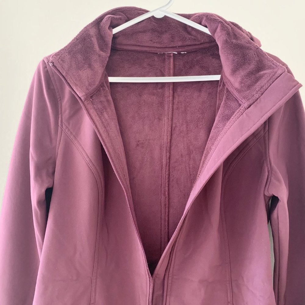 Purple Softshell Fur Lined Waterproof Jacket Coat - image 5